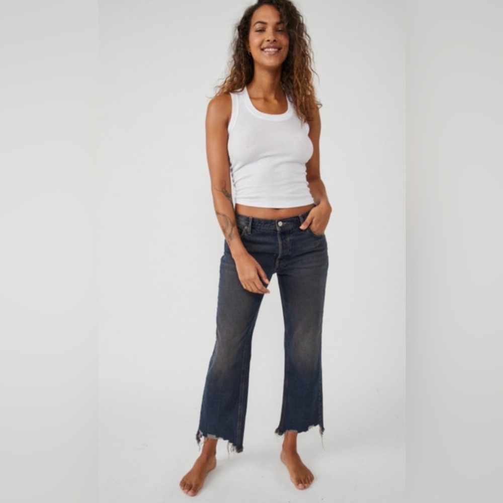 NWT We The Free Dark Blue Flare Maggie Jeans